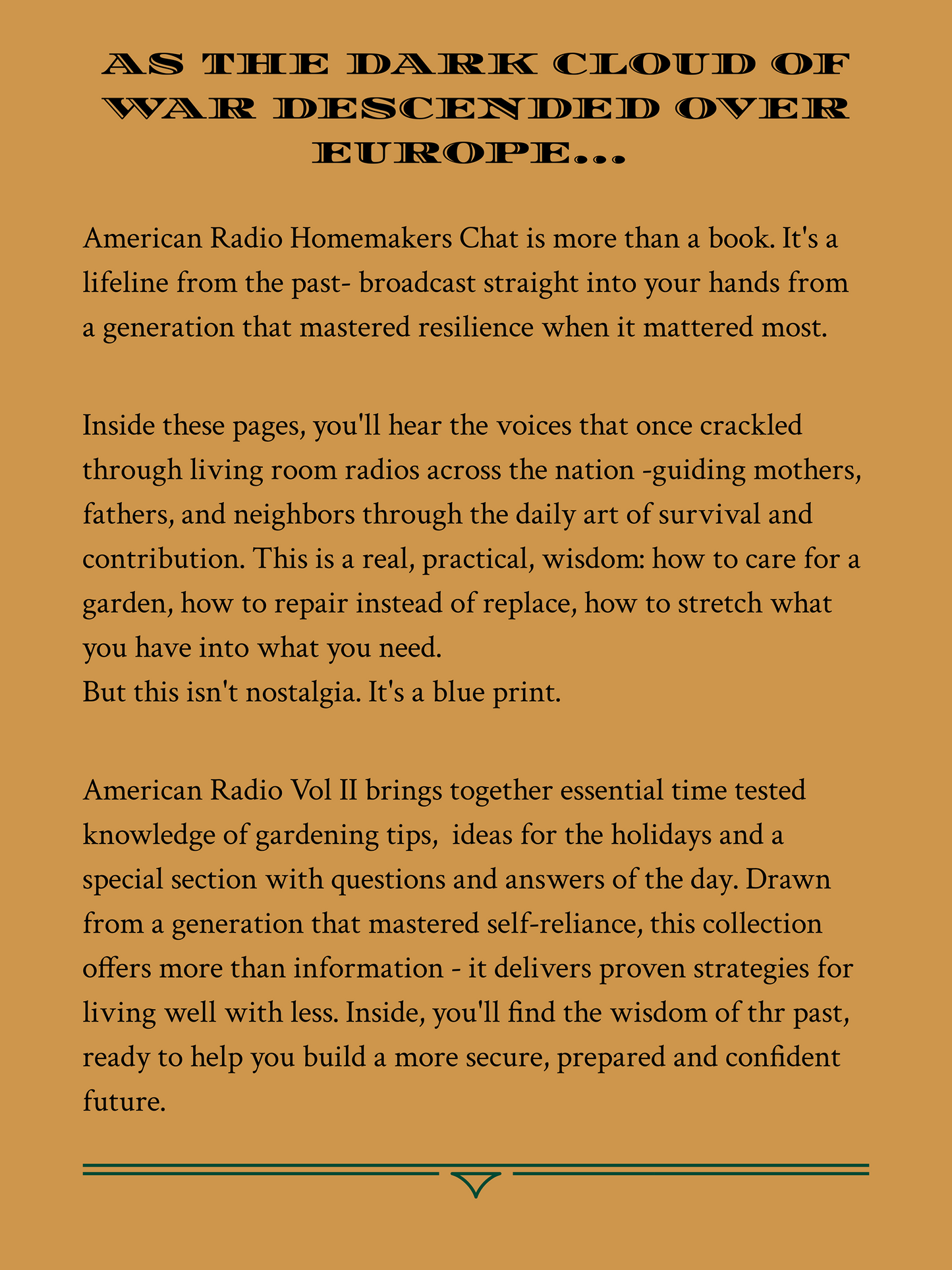 AMERICAN RADIO HOMEMAKERS CHAT VOL II