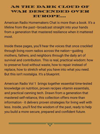 AMERICAN RADIO HOMEMAKERS CHAT VOL I