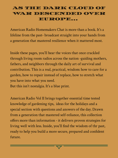 AMERICAN RADIO HOMEMAKERS CHAT VOL II