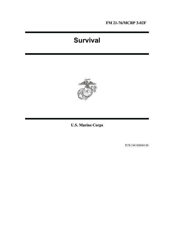 US Marine Corps Survival Manual FM 21 -76 PDF