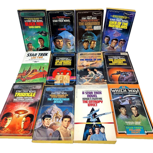 Lot Of 11 Star Trek Timescape books and 1 Star Trek Adventure book