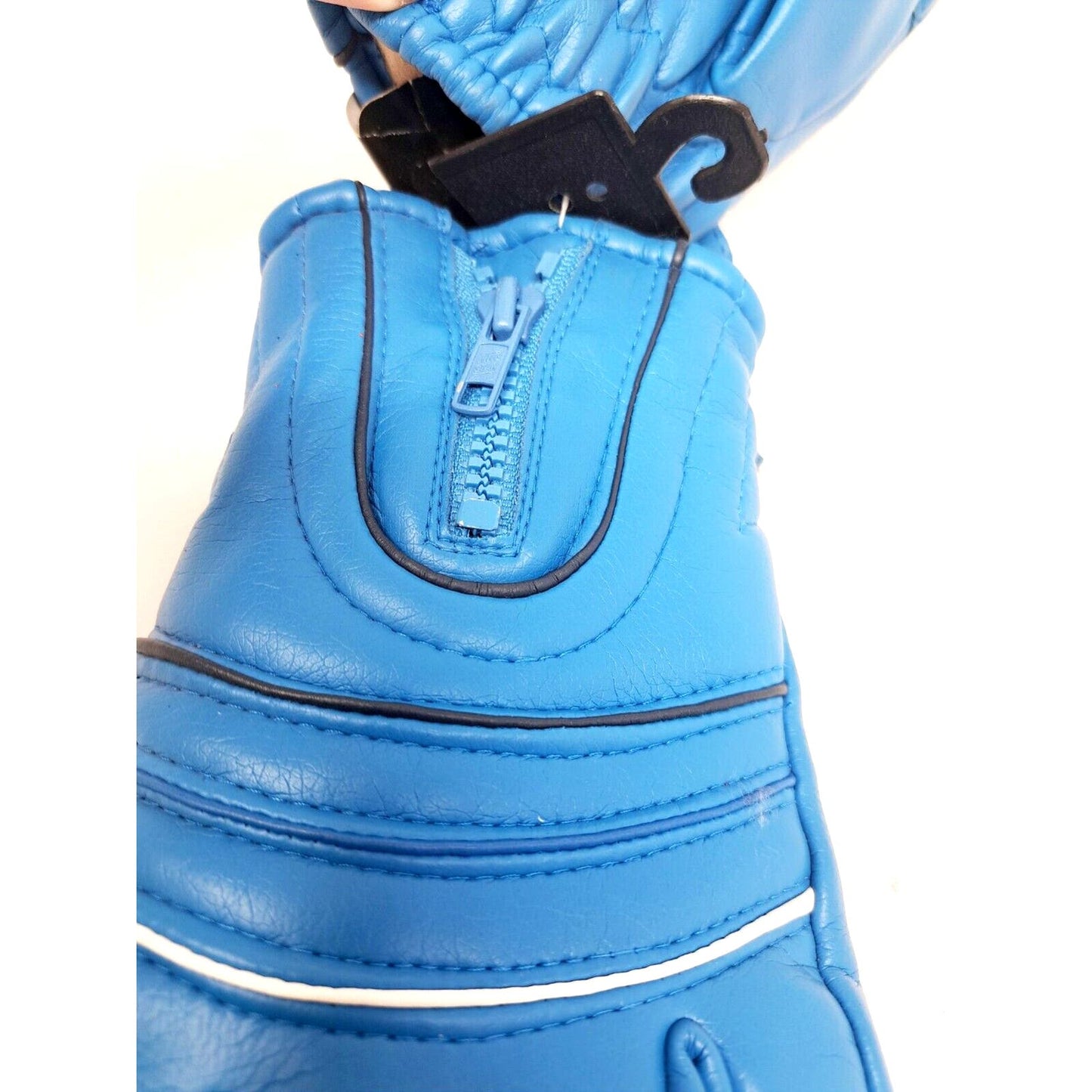 Women's Large Wells Lamont Vintage Blue Retro Winter Ski Snowboard Gloves