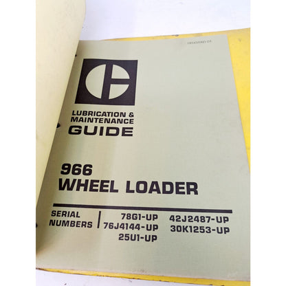 Caterpillar 966C Wheel Loader Service manual 25U 30K 42J 76J 78G