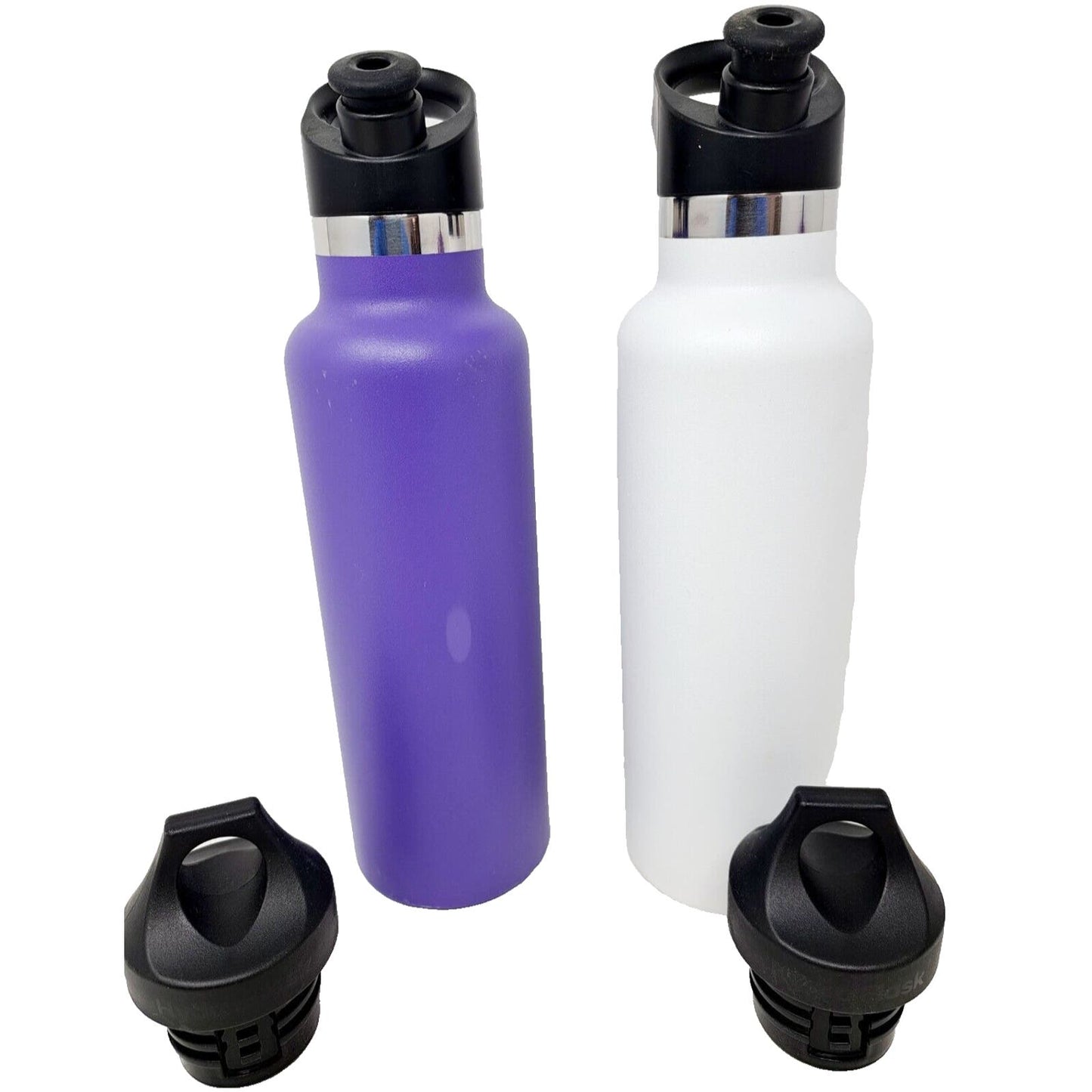 2 Hydro Flask 21 oz. Standard Mouth Loop & Sport Caps Stainless Steel Insulated