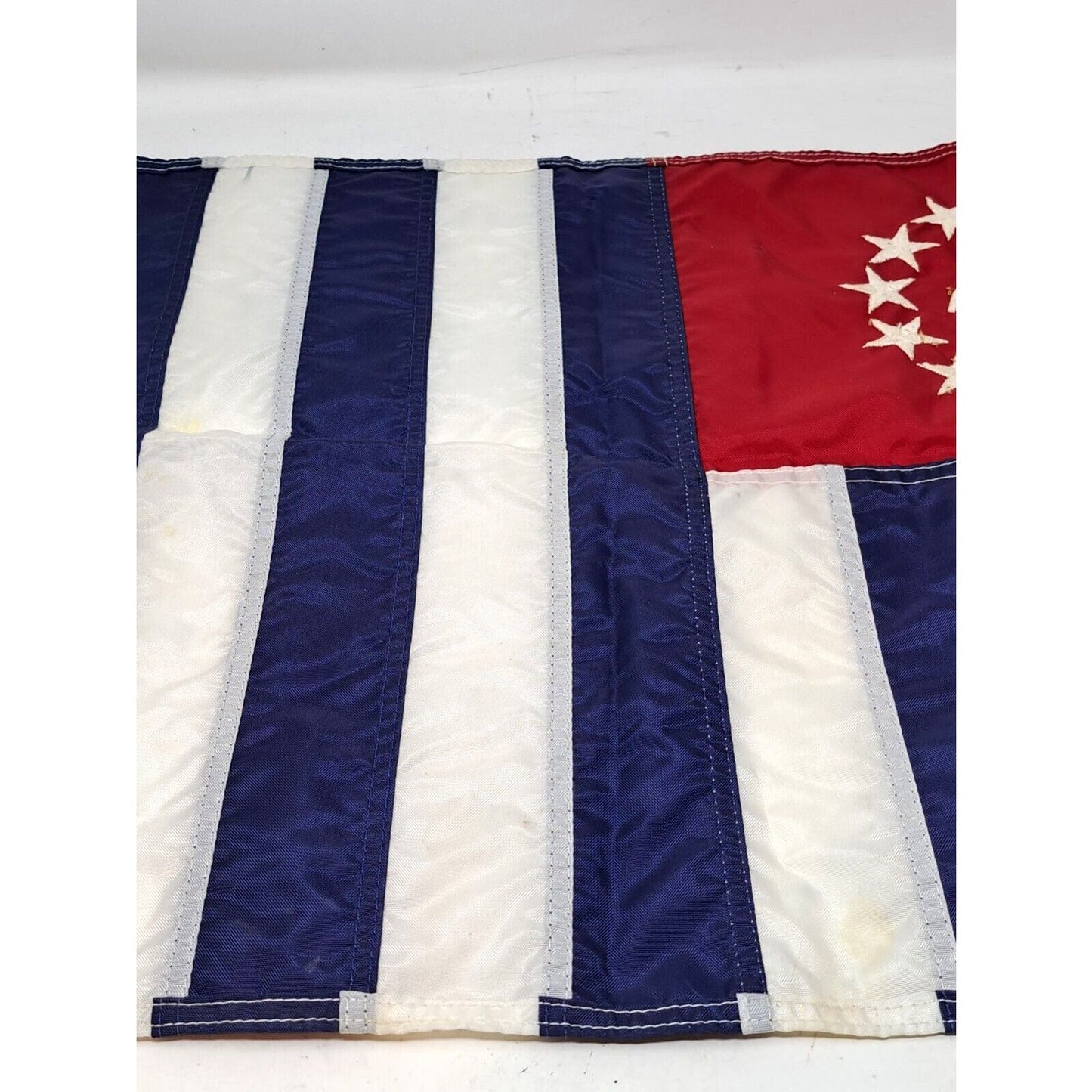 VINTAGE US Power Squadron Nylon Flag 24" x 16" 13 Stars Military Antique Rare