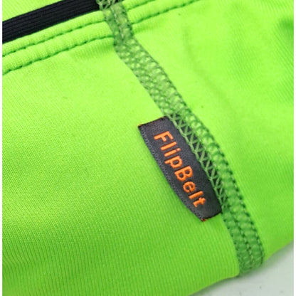 Flip Belt Running Belt Neon Green Extra Large Reflective Logo FlipBelt